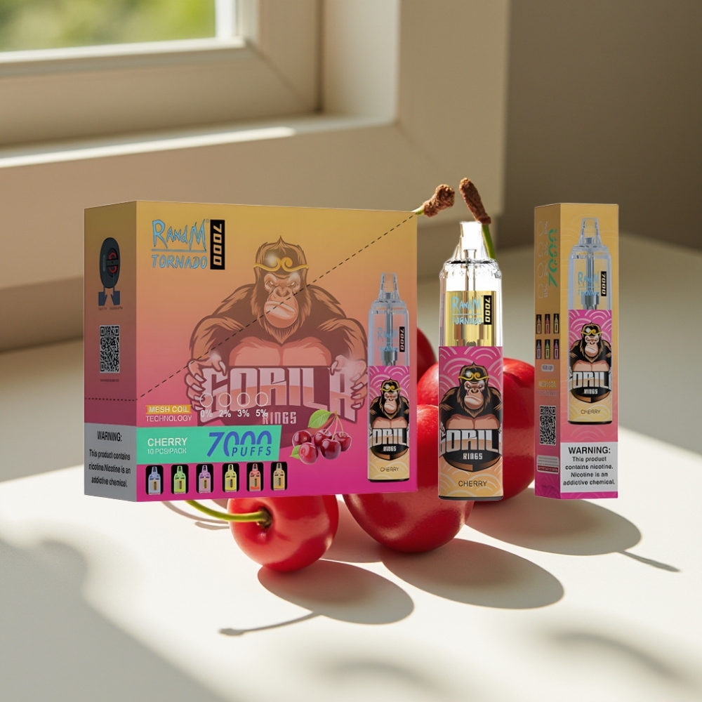 RandM Fumot Tornado 7000 Puffs Mesh Coil Disposable Vape Cherry