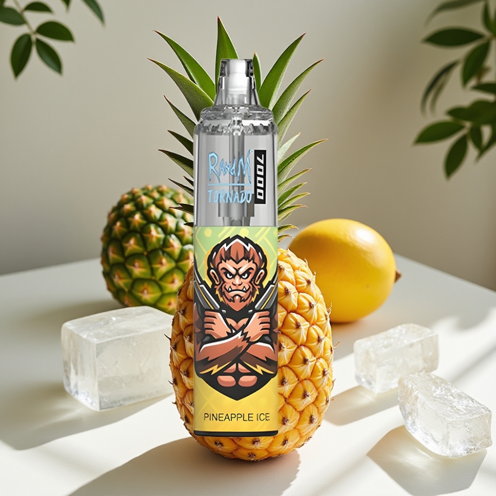 RandM Fumot Tornado 7000 Puffs Mesh Coil Disposable Vape Pineapple Ice