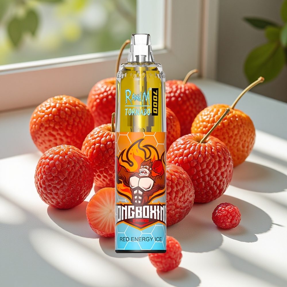 RandM Fumot Tornado 7000 Puffs Mesh Coil Disposable Vape Red Energy Ice