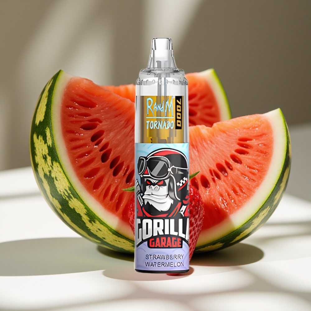 RandM Fumot Tornado 7000 Puffs Mesh Coil Disposable Vape Strawberry Watermelon