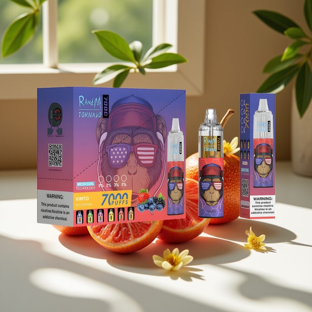 RandM Fumot Tornado 7000 Puffs Mesh Coil Disposable Vape Vimto