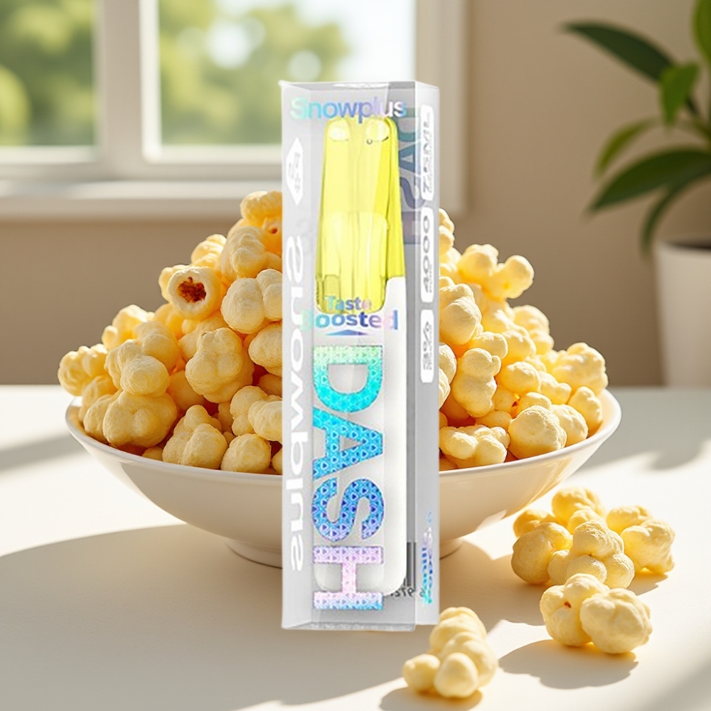 Snowplus Dash 4000 Puffs Ceramic Disposable Device Vanilla Popcorn