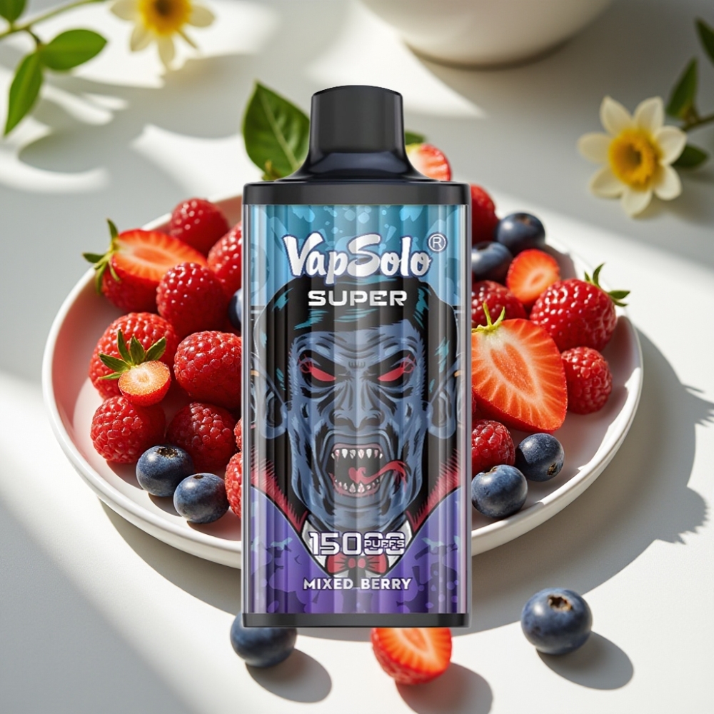 Vapsolo Super 15000 Puffs 40ml Disposable Vape Mixed Berries Mesh Coil Type-C