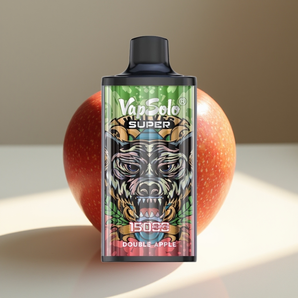 Vapsolo Super 15000 Puffs Double Apple Disposable Vape with 850mAh Mesh Coil & Type-C