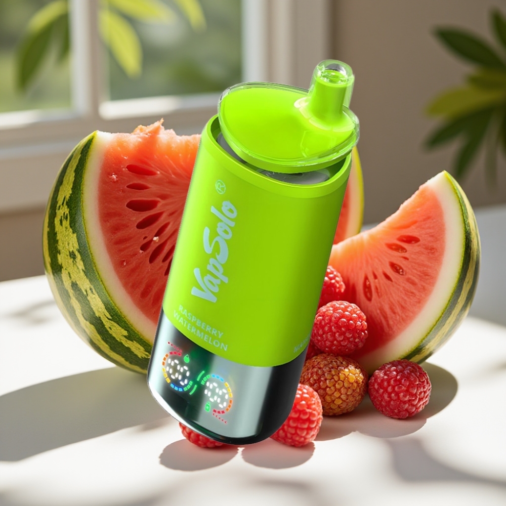 VapSolo Triple 30000 Puffs Disposable Vape – 40ml E-Liquid, Type-C Charging, Raspberry Watermelon