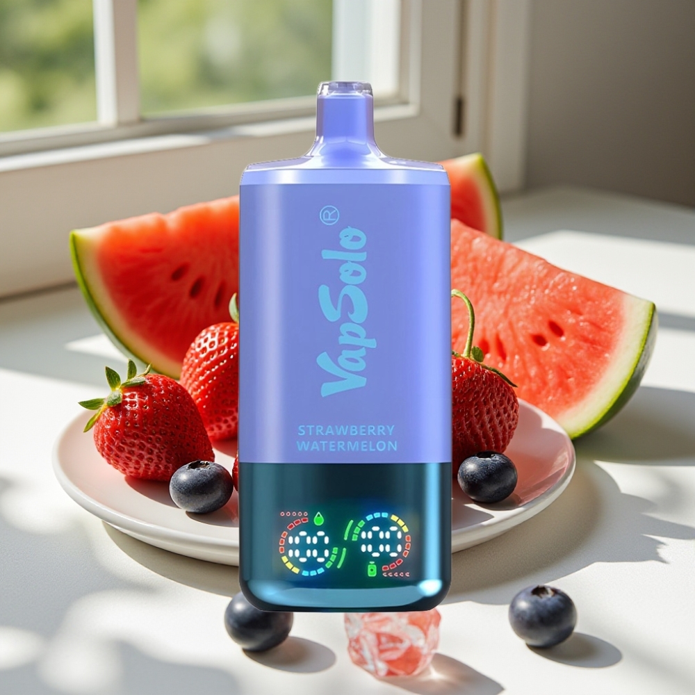 VapSolo Triple 30000 Puffs Disposable Vape – 40ml E-Liquid, Type-C Charging, Strawberry Watermelon & Blueberry Ice