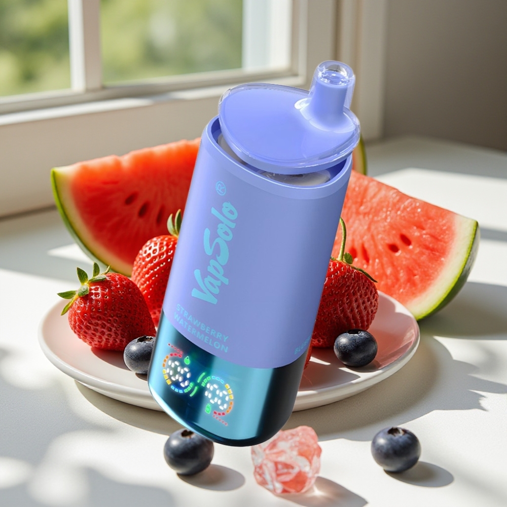 VapSolo Triple 30000 Puffs Disposable Vape – 40ml E-Liquid, Type-C Charging, Strawberry Watermelon & Blueberry Ice