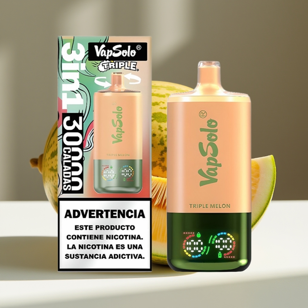 VapSolo Triple 30000 Puffs Disposable Vape 40ml Triple Melon Type-C