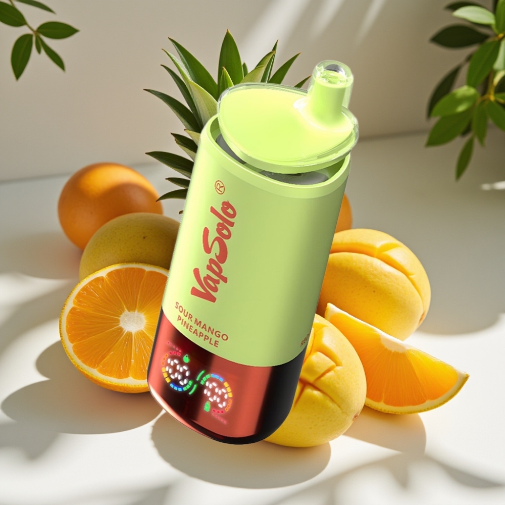 VapSolo Triple 30000 Puffs Disposable Vape Sour Mango Pineapple – 40ml, 20mg/50mg, Type-C