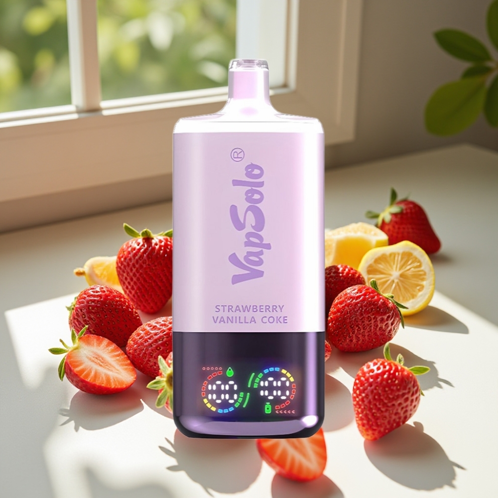 VapSolo Triple 30000 Puffs Disposable Vape with 40mL E-Liquid & Type-C Charging - Strawberry Vanilla Coke