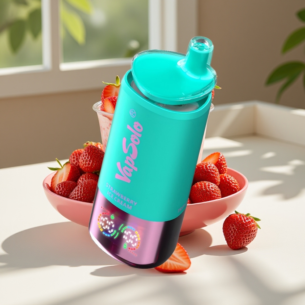 VapSolo Triple 30000 Puffs Strawberry Ice Cream Disposable Vape - 40ml, Type-C