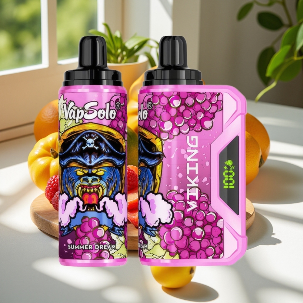 VapSolo VIKING 12000 Puffs 22ml LED Display Disposable Vape Summer Dream